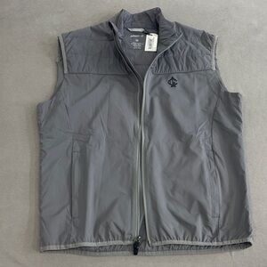 johnnie-O Charcoal Quilted Vest- Lincoln Country Club
